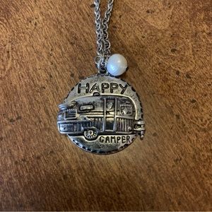 Happy Camper Silver Necklace